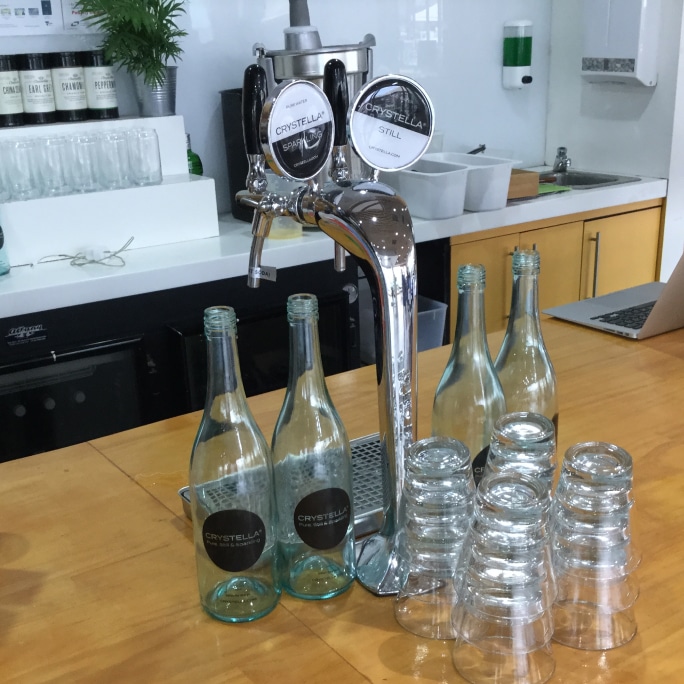 Crystella Sparkling Water System with Bottles & Glasses