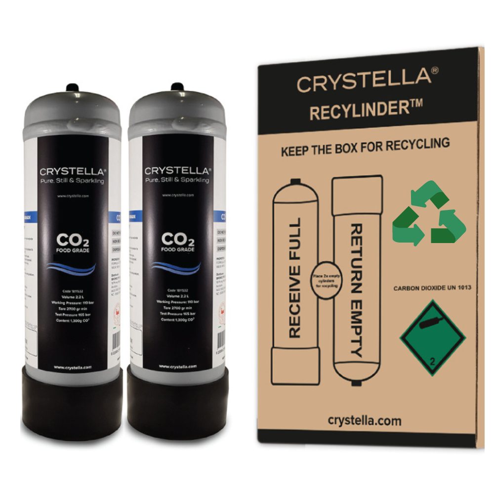 Crystella Co2 2.2L and ReCylinder Twin pack return box