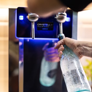 Countertop System - sparkling water glass bottles